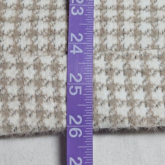 Greylin Anthropologie Taupe & Metallic Oversized Button Front Knit Shirt… - Picture 11 of 16